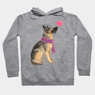 Watercolour German Shepherd Dog Hoodie